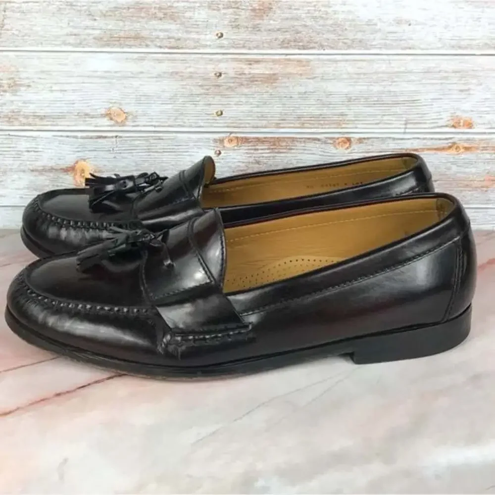 Cole Haan Pinch Tassel Loafers Mahogany Leather size 9
